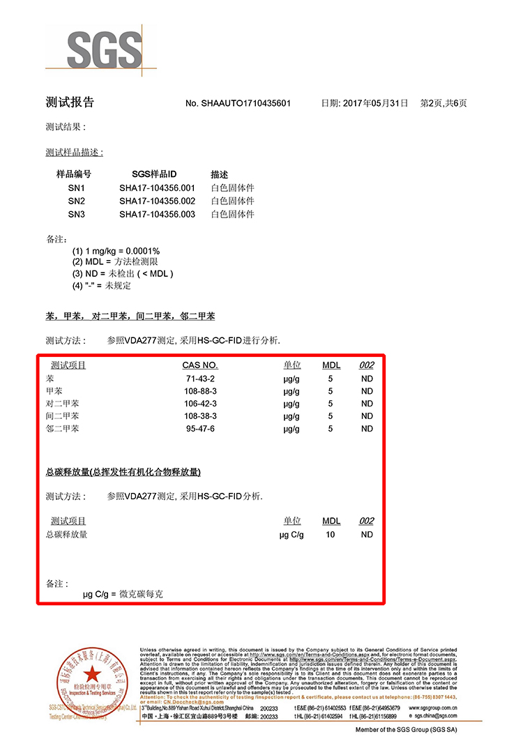 氣味測試報(bào)告